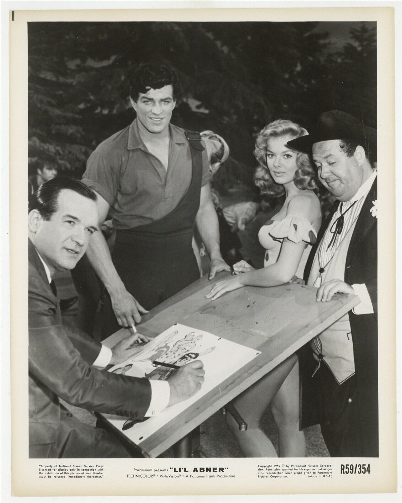 Al Capp, Peter Palmer, Leslie Parrish 1959 Li\'l Abner Film Promo Photo J10925