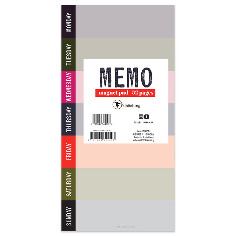 Weekly Vibrant Plans Memo Magnet List Pad Multi 4\