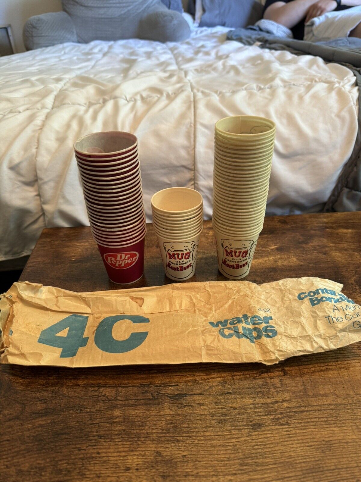 Vintage Dr. Pepper And Mug 4 Oz. Wax Paper Soda Cups