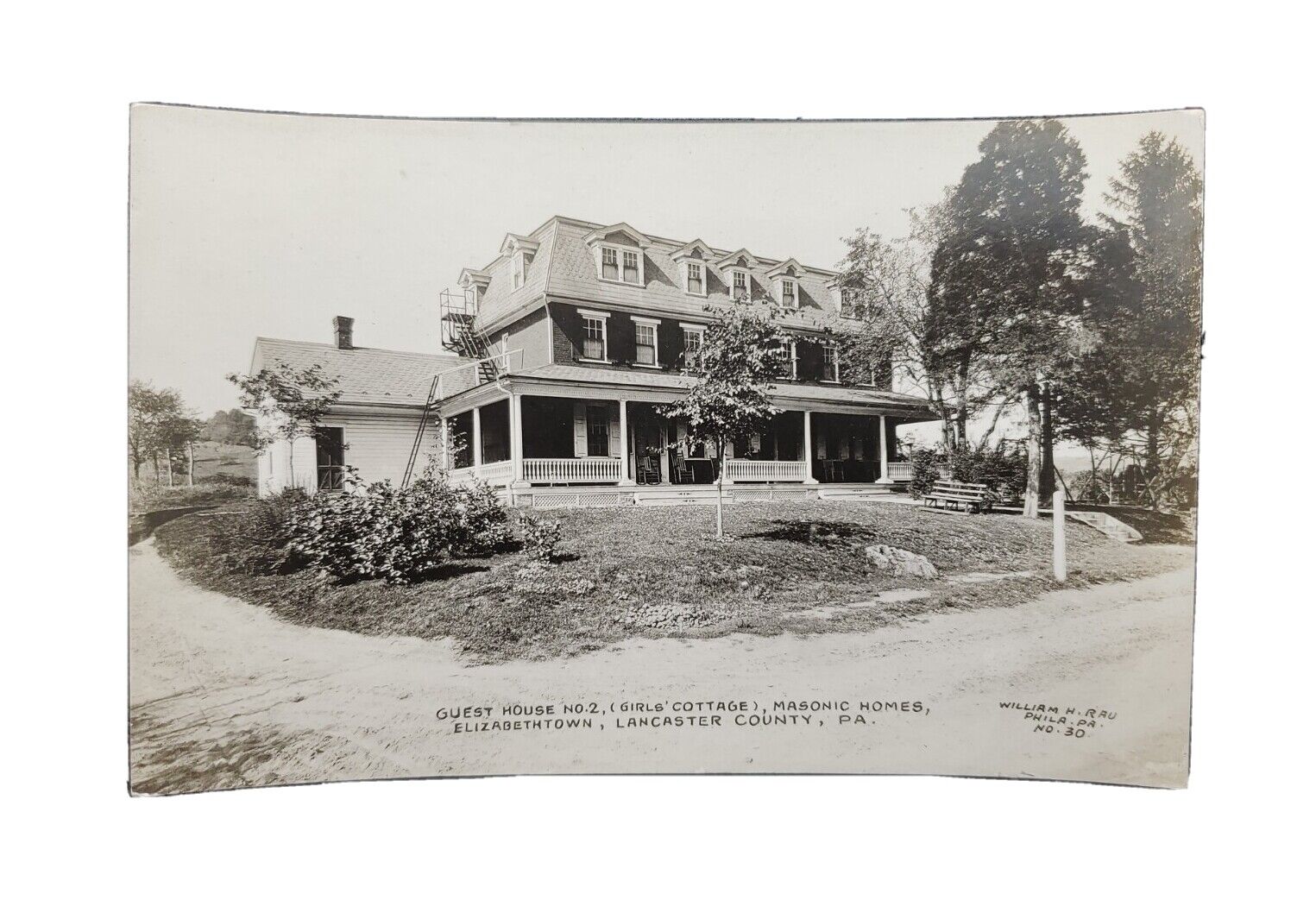 1904-1918 RPPC: Guest House 2 (Cottage) Elizabethtown, PA - Real Photo Postcard