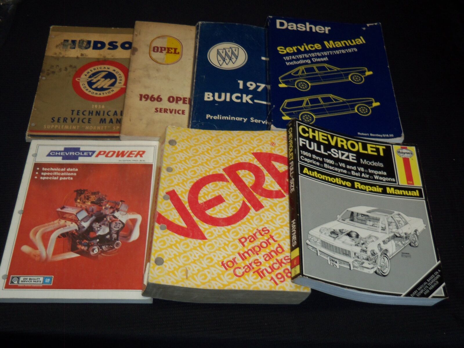 1956-1990 AUTOMOBILE SERVICE MANUALS LOT OF 7 - SOFTCOVER - KD 2015