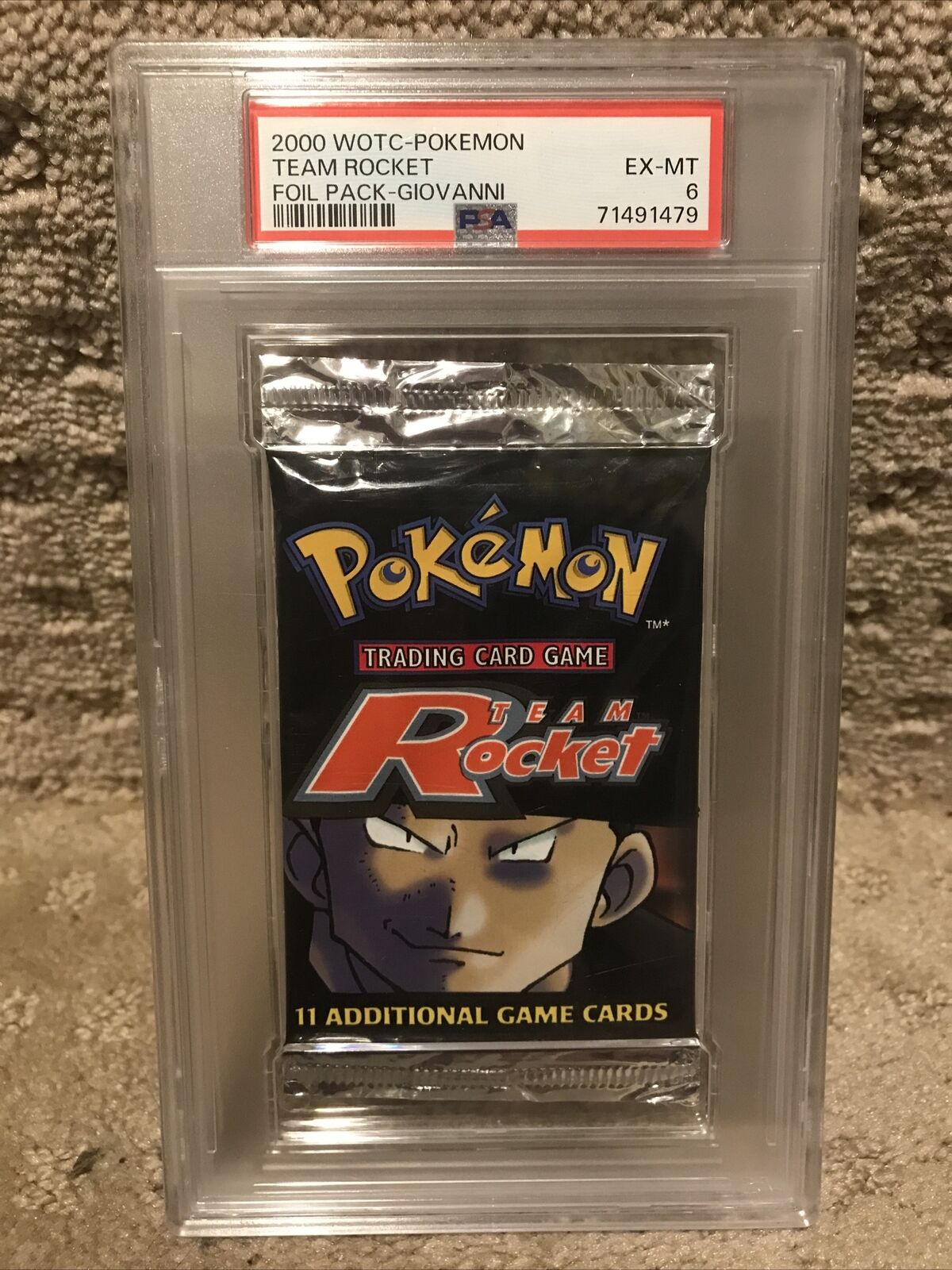 2000 Wotc Team Rocket Unlimited Booster Pack PSA 6 EX-MT Giovanni Pokémon Cards