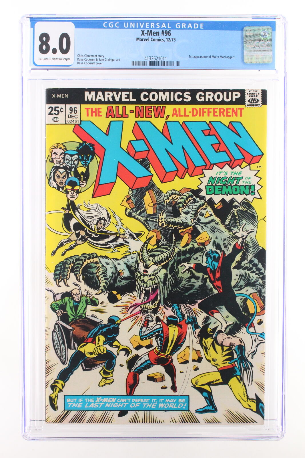 X-Men #96 - Marvel Comics 1975 CGC 8.0 1st appearance of Moira MacTaggert.