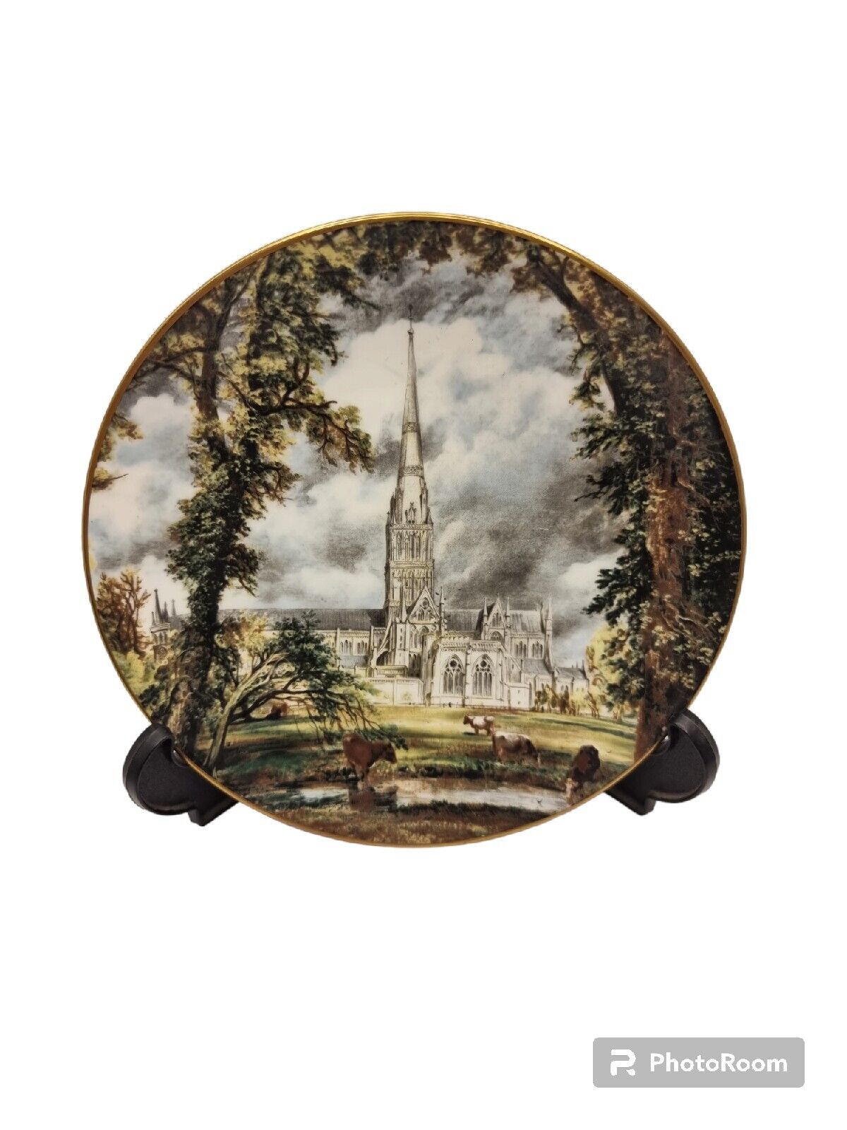 SALISBURY CATHEDRAL BY JOHN CONSTABLE 1788 - 1837 DECORATIVE PLATE ENGLAND