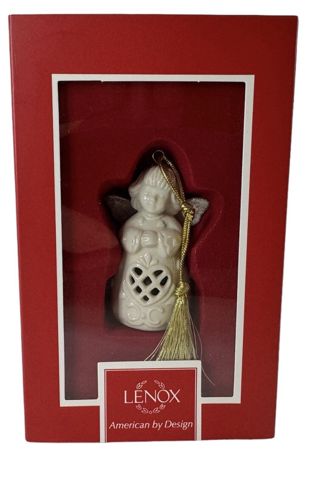 Lenox Christmas Ornament Angel Wishes Heart Bell