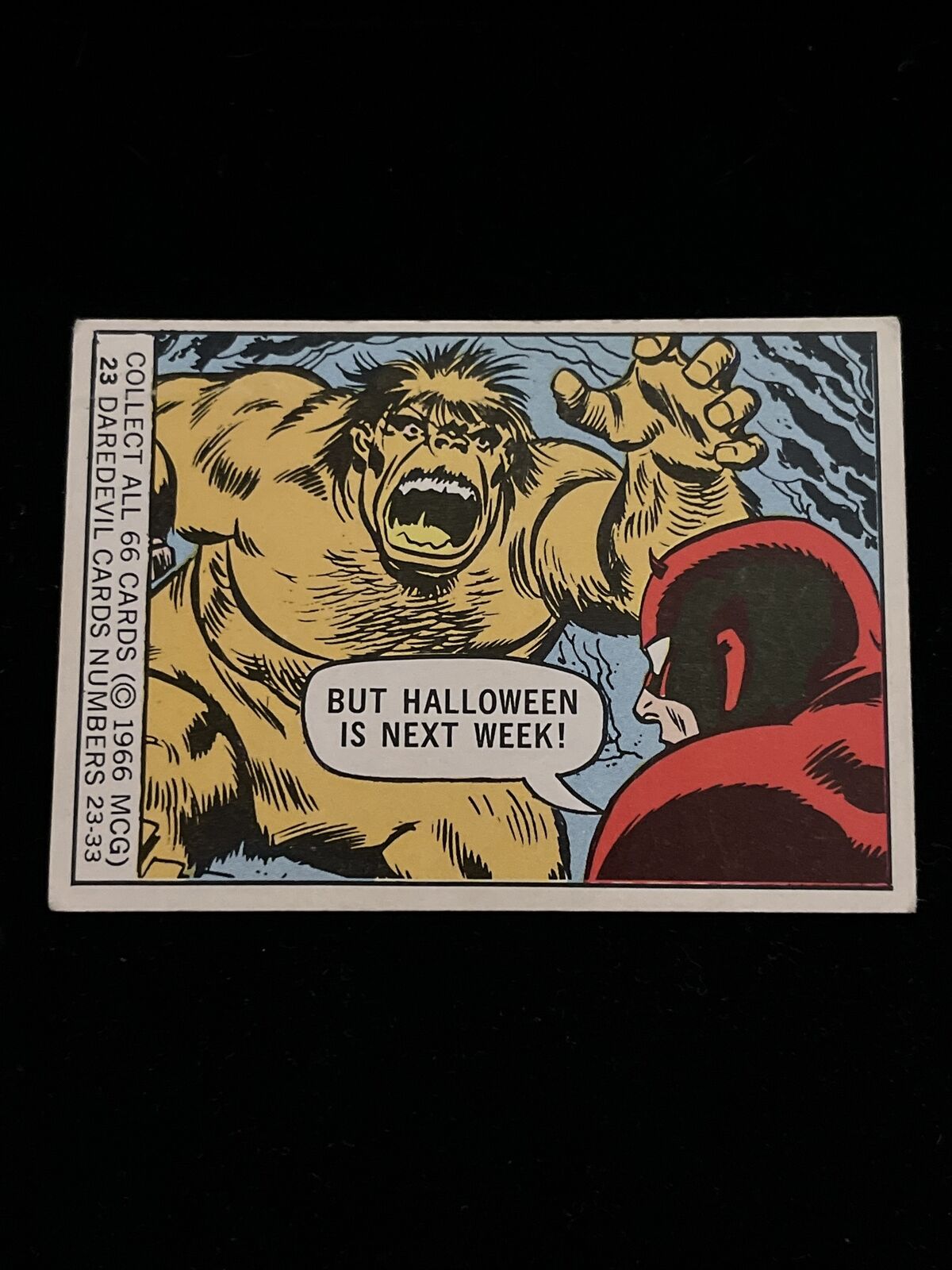 1966 Marvel Super Heroes Card # 23 Daredevil Rookie Card Donruss Vintage Great