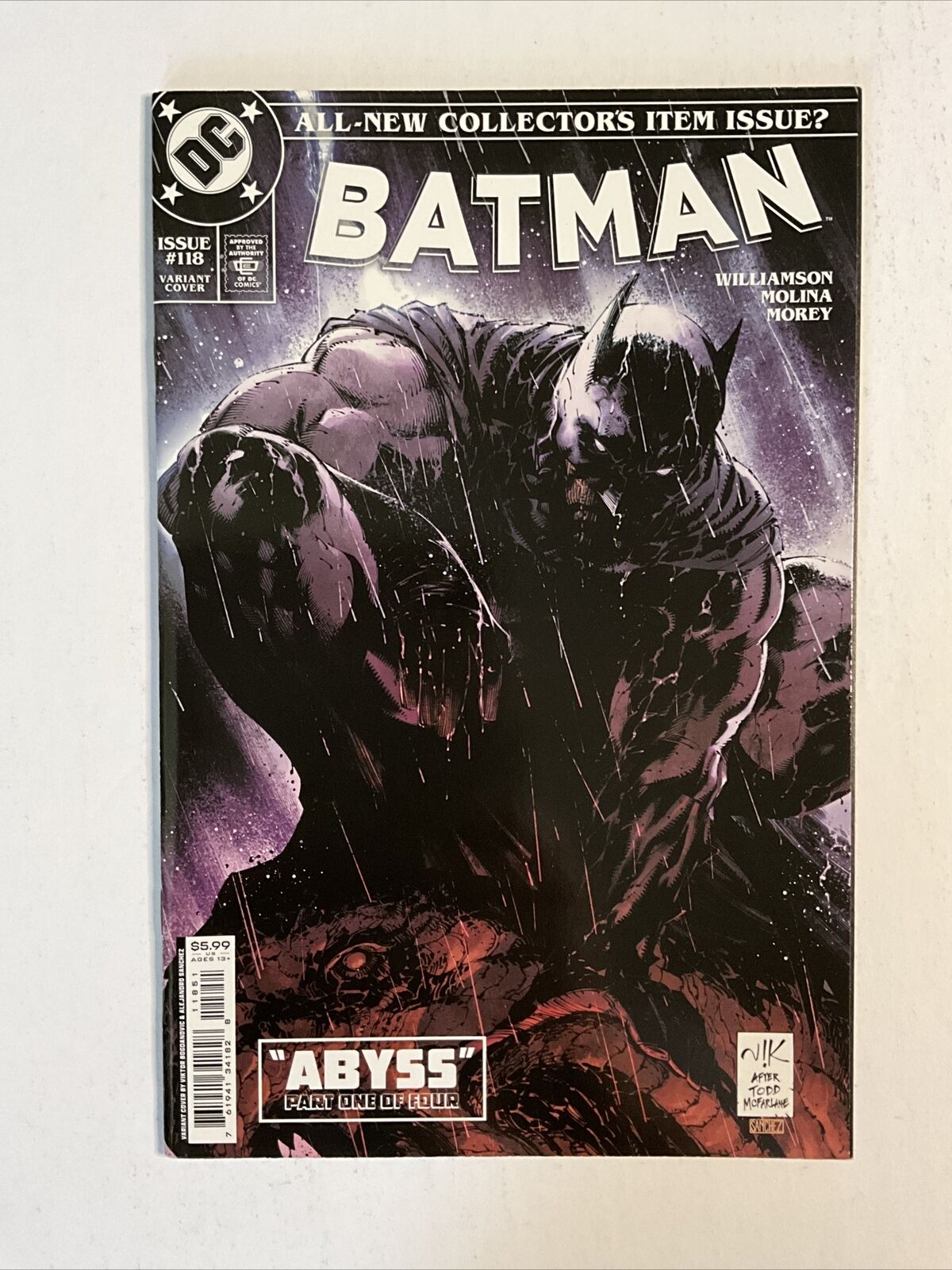 Batman #118 (2022) 9.2 NM DC Todd McFarlane Homage Variant Cover Comic Book