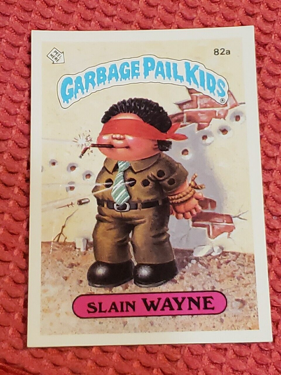 1985 Topps Garbage Pail Kids 2nd Series 2 \\GLOSSY BACK Card #82a Slain Wayne