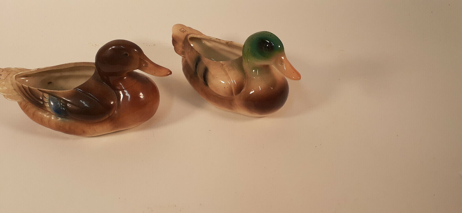 Mid-century Duck Planters, Cool Retro Ceramic Ducks