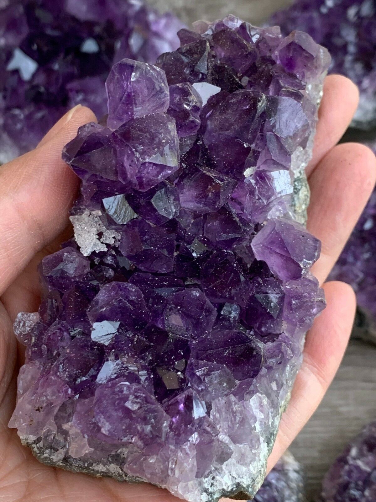 Deep Purple Amethyst Cluster From Uruguayan, Amethyst Geode, Raw Amethyst