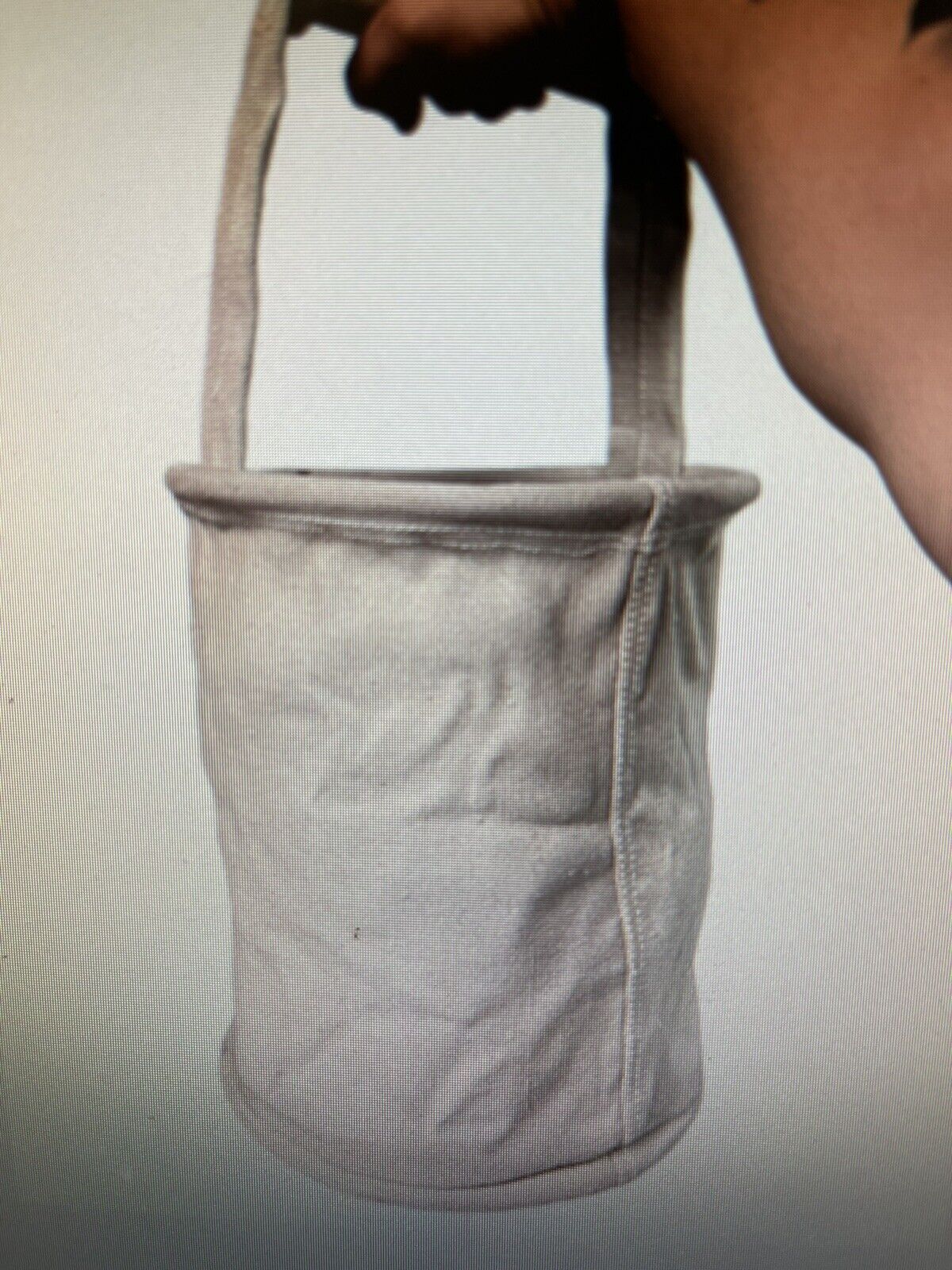 Genuine Vintage French Military Bag Tote Water Bucket Canvas Material