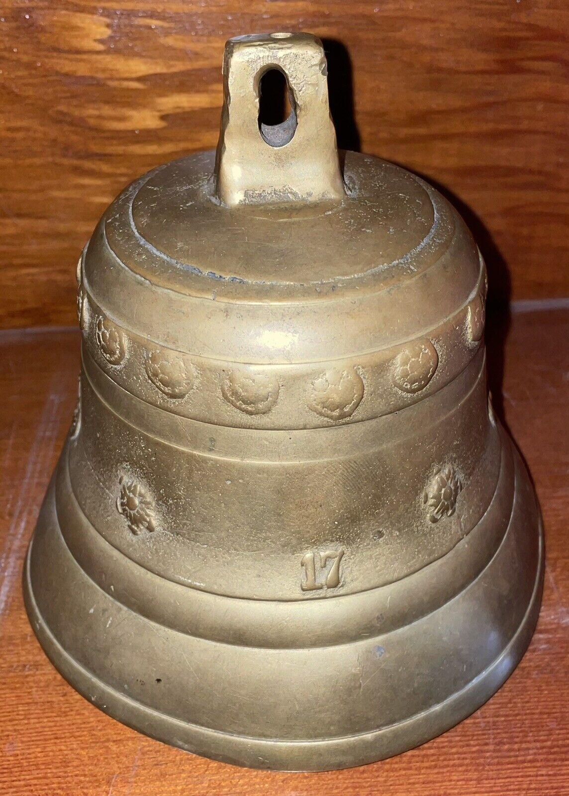 RARE ANTIQUE MISSION BELL - Authentic -  Christogram IHS - Worn out Relic ￼