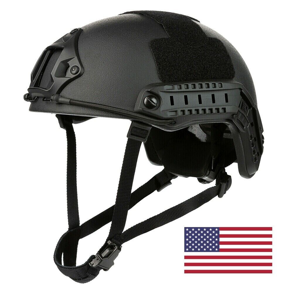 Large - Level IIIA Ballistic Helmet, FAST, Made w/ Kevlar - Lab Tested