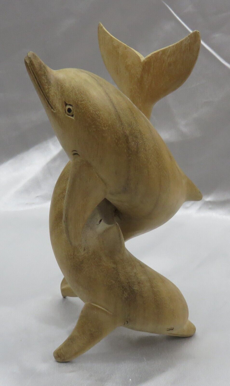 Vintage Wood Hand Carved Dolphins