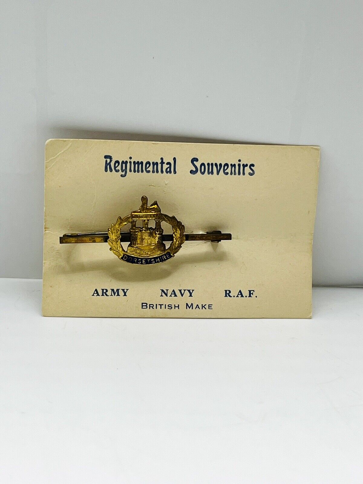 Vintage WW1 Dorsetshire Regiment Souvenir Pin British Make Army Navy R.A.F. War