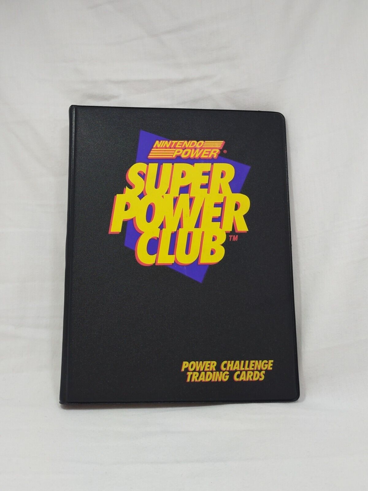 Vintage NINTENDO Super Power Club Challenge Trading Cards Binder Album + cards