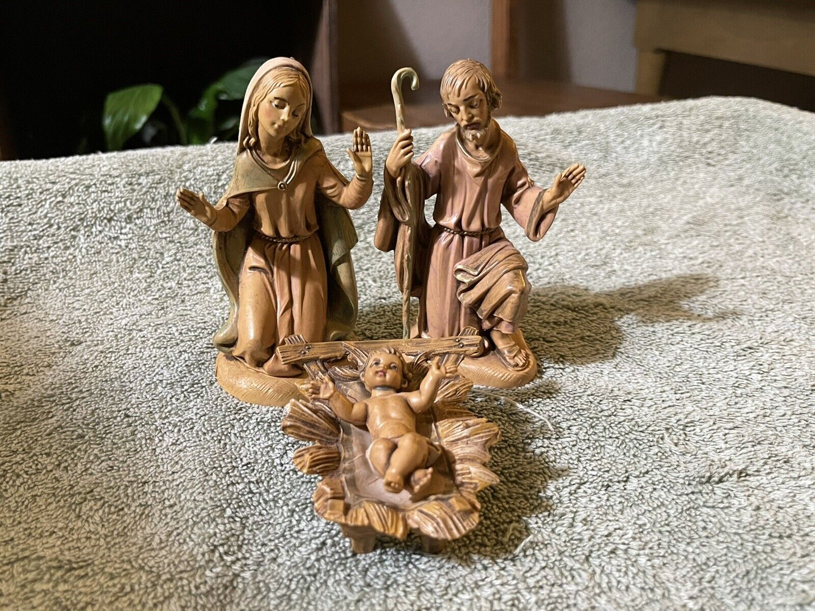 1983 Fontanini Nativity Roman Holy Family Manger Mary Joseph Baby Jesus