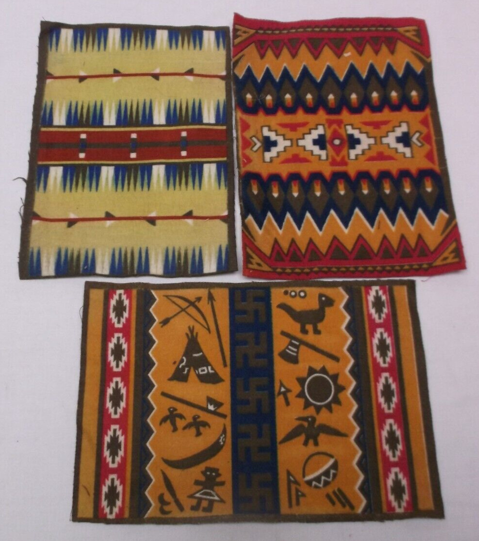 Antique Group of Tobacco Felts Native American Designs