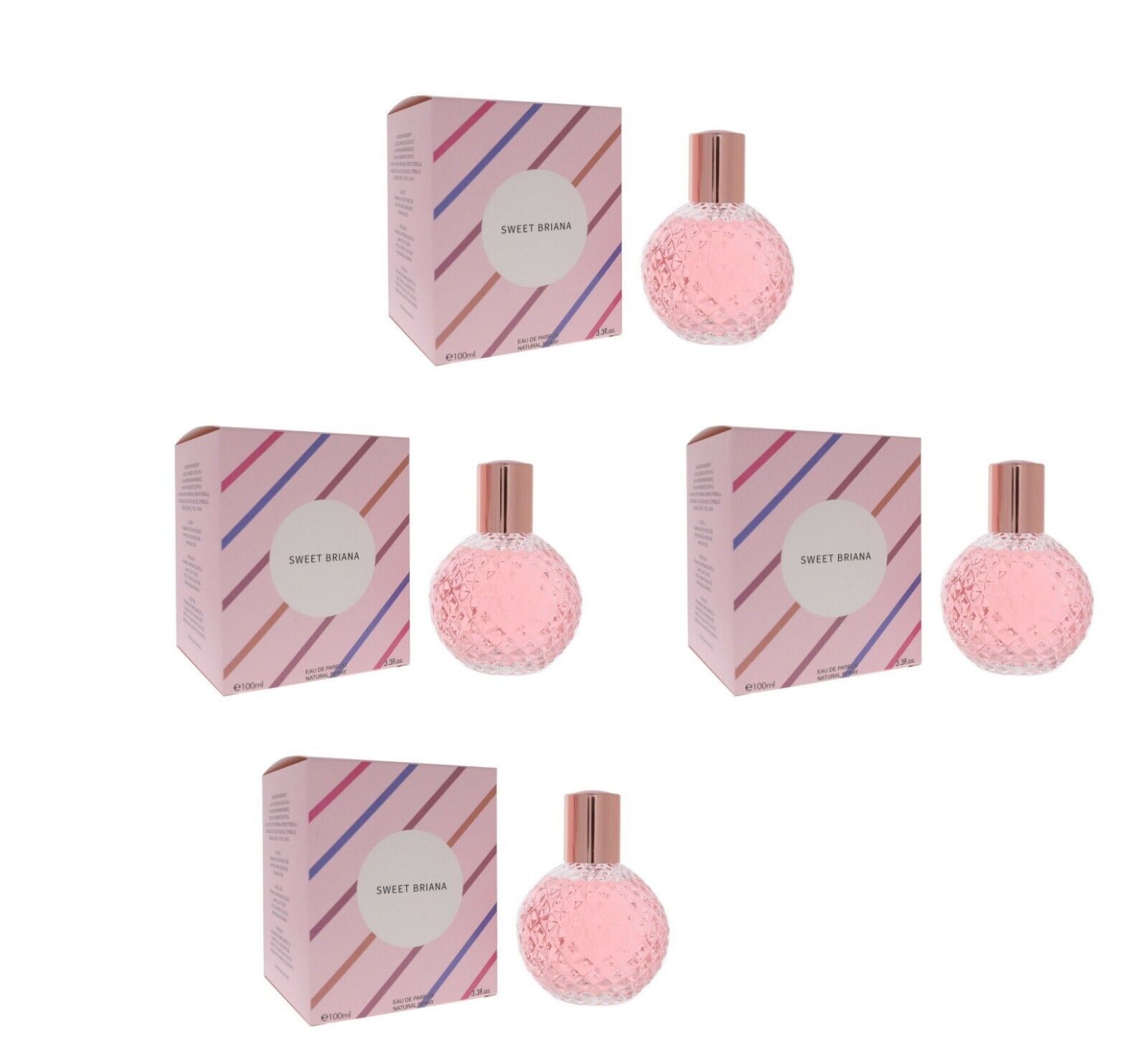 4pcs Sweet Briana Perfume EDT Fragrance spray 3.3OZ for Women