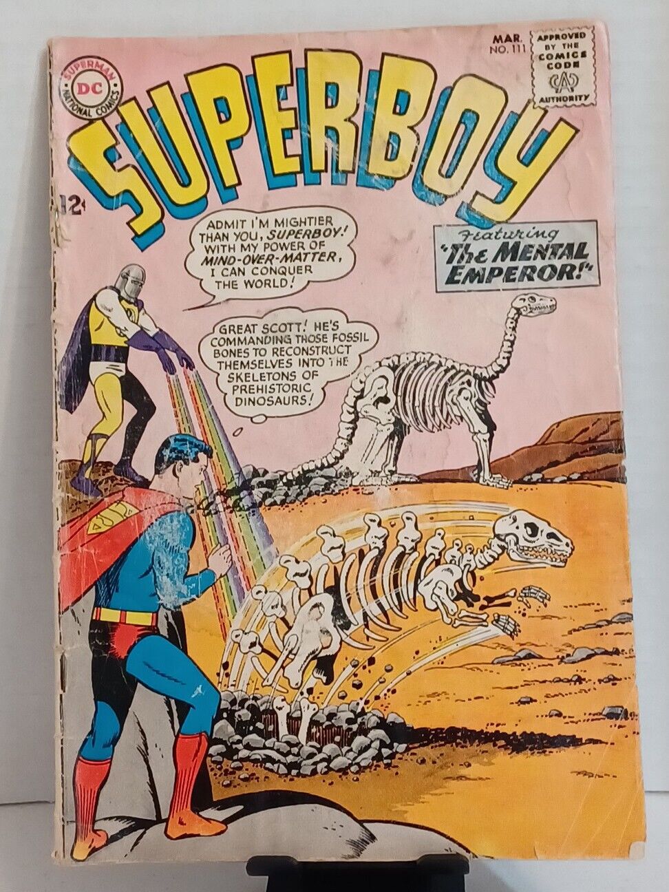 Superboy The Mental Emperor #111 DC Comics Superman March 1964 Silver Age 12c