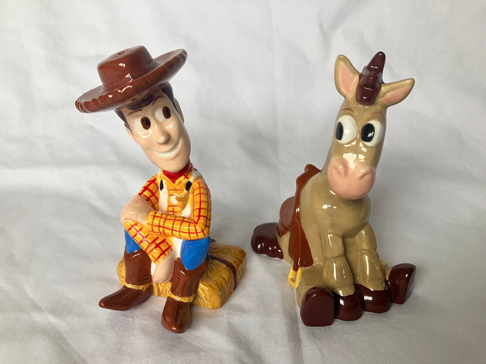 Vintage Disney Pixar Toy Story Woody & Bullseye Salt & Pepper Shakers