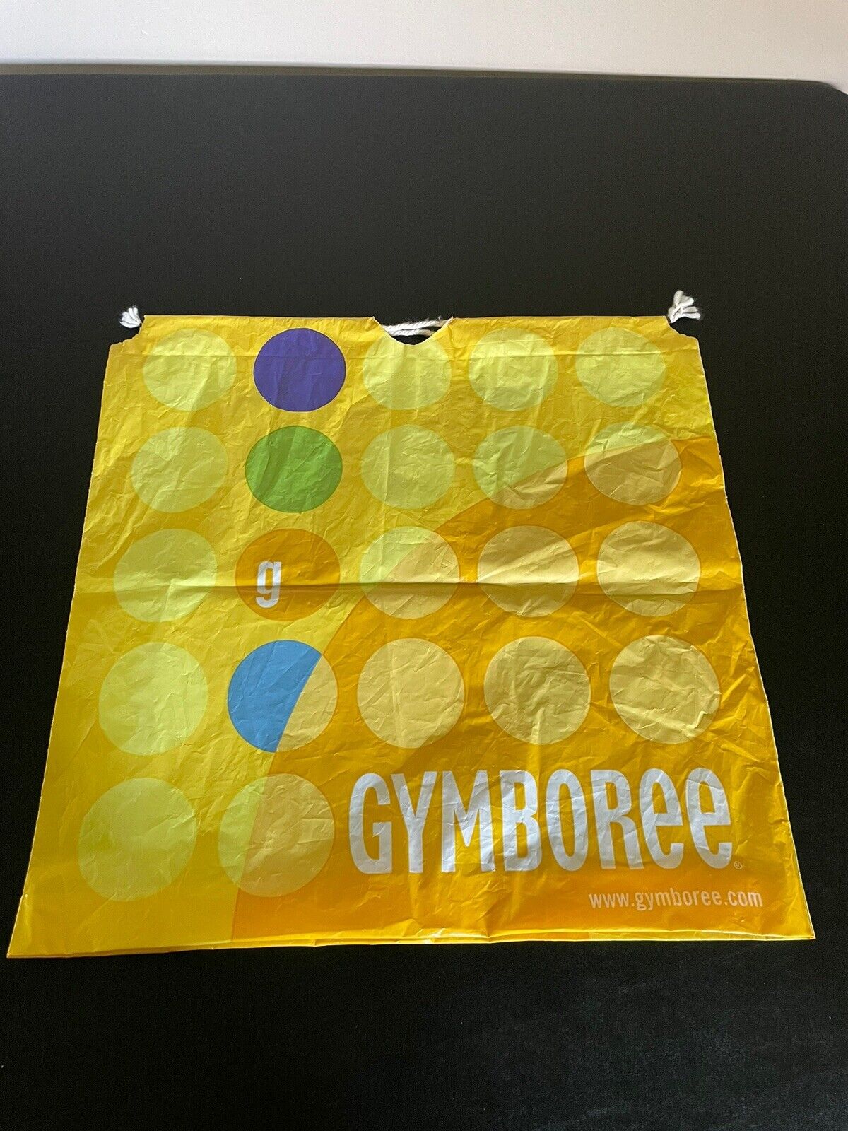 Rare EMPTY Gymboree plastic shopping bag sack small old orange collector kids