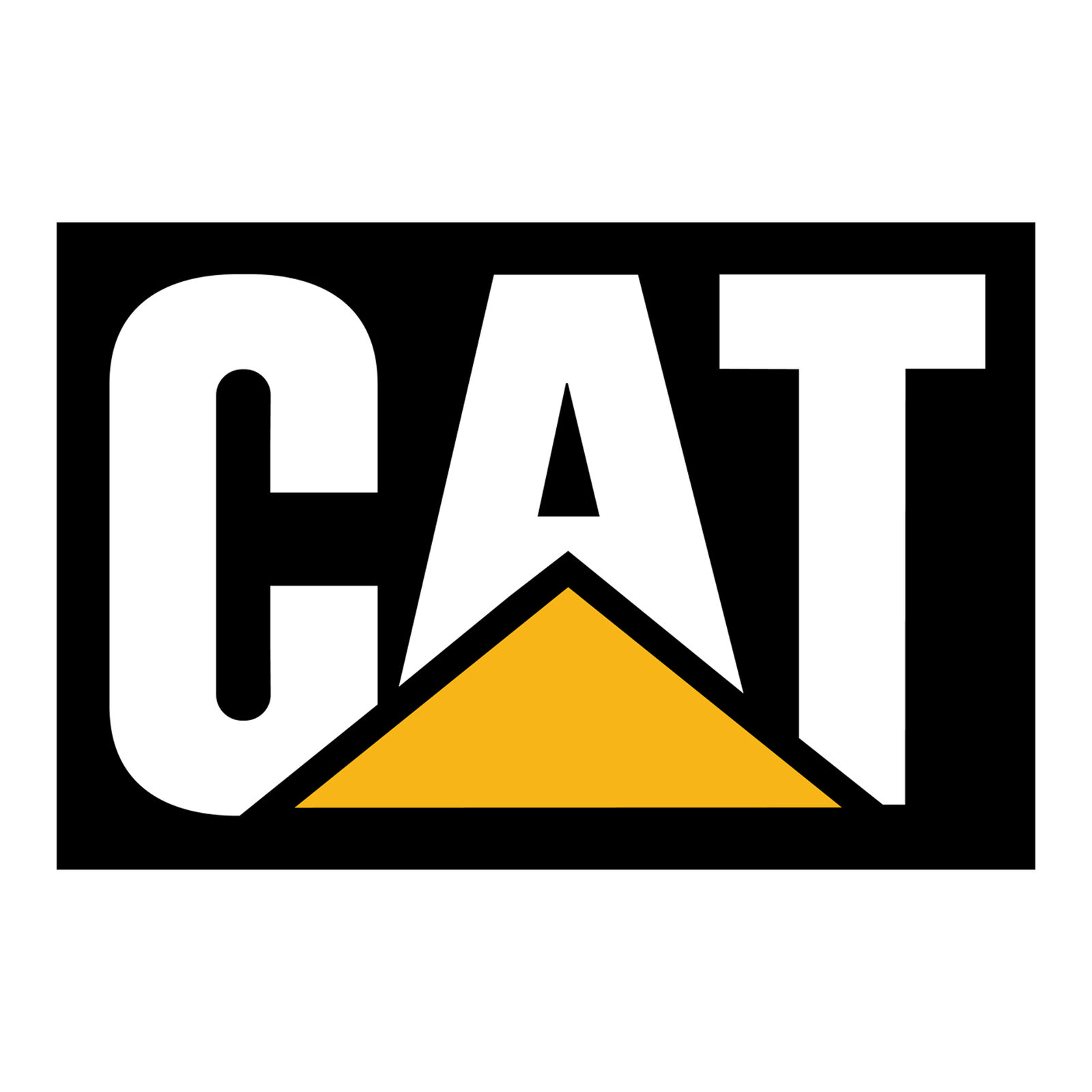 CAT Construction SQUARE Logo Sticker / Vinyl Decal  | 10 Sizes with TRACKING