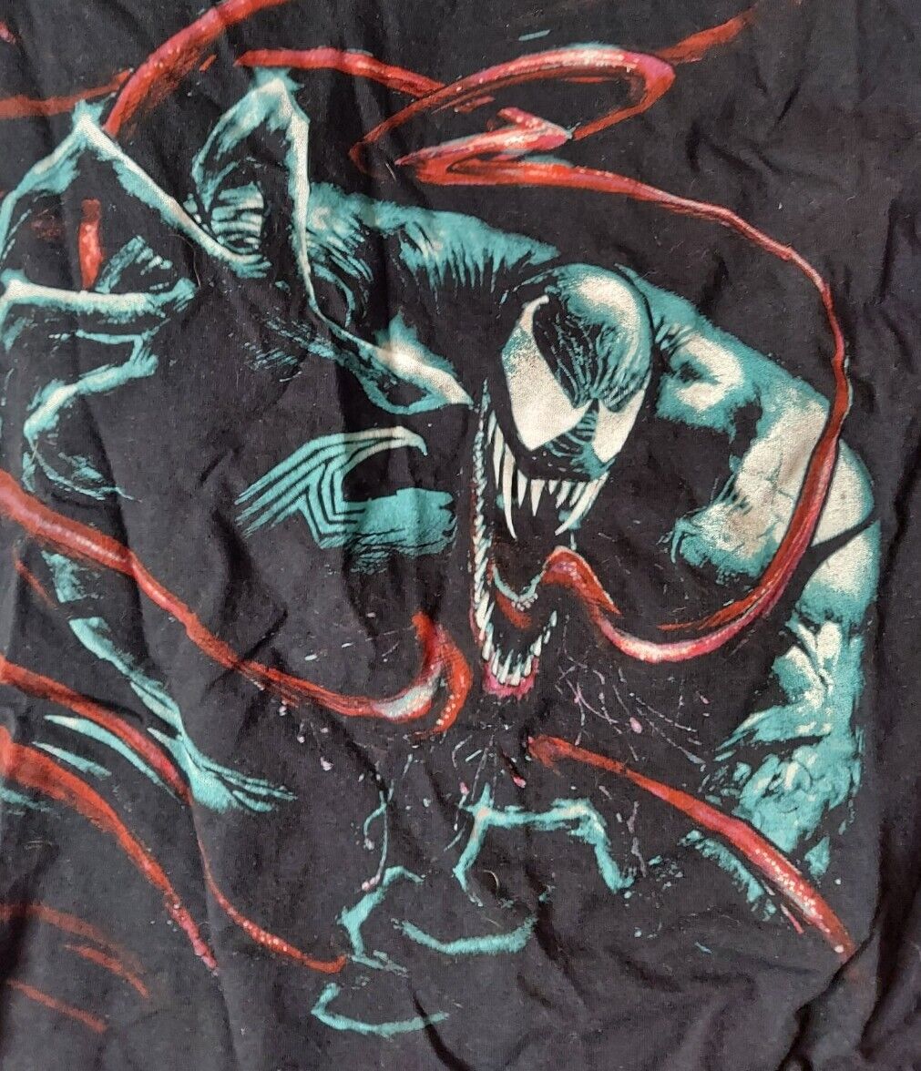 Venom Tongue Double Sided 3XL Uni Black T-Shirt Spiderman Marvel