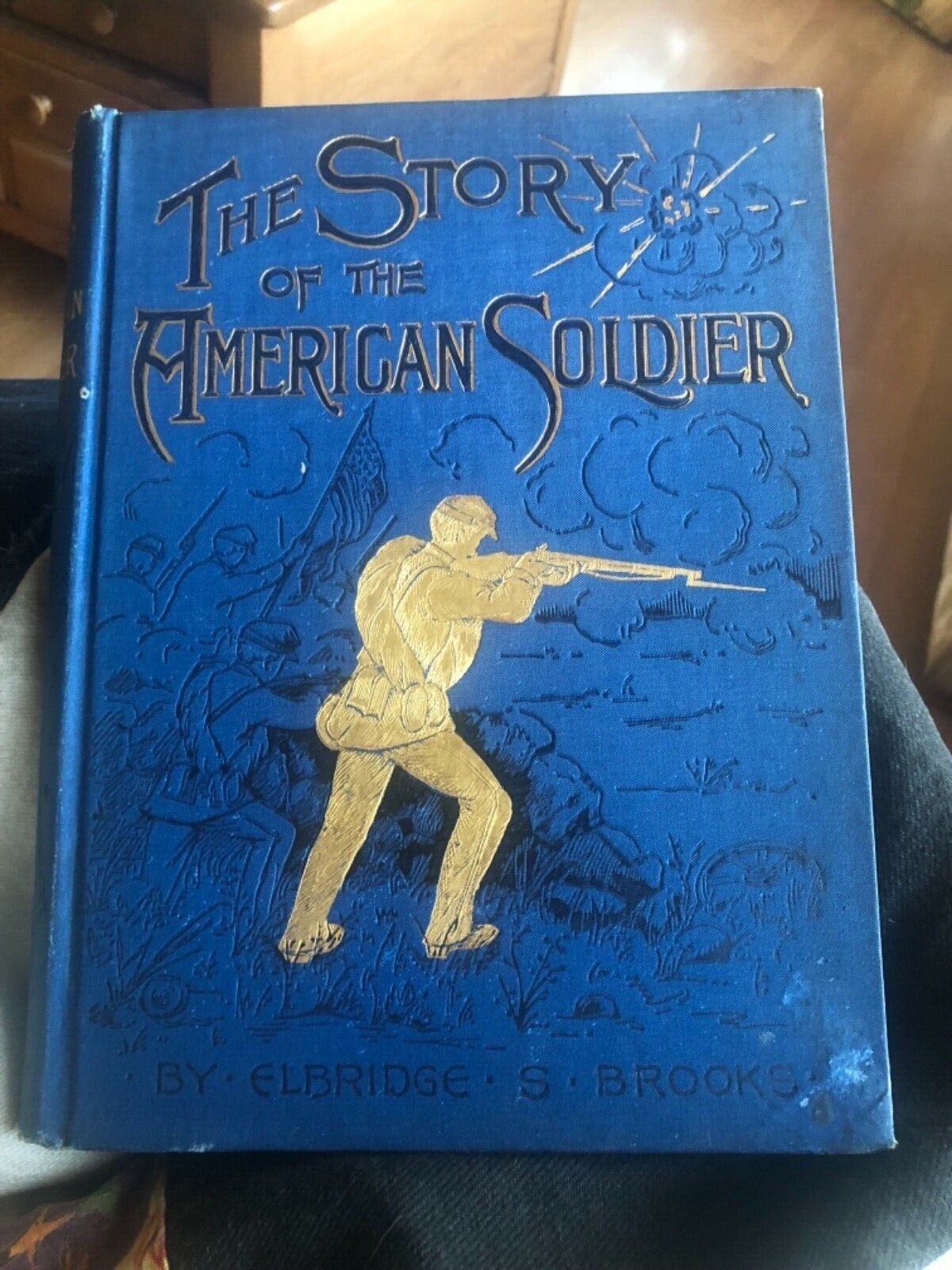 1889 The Story of the American Soldier Seldom Offered Embroidered Boards