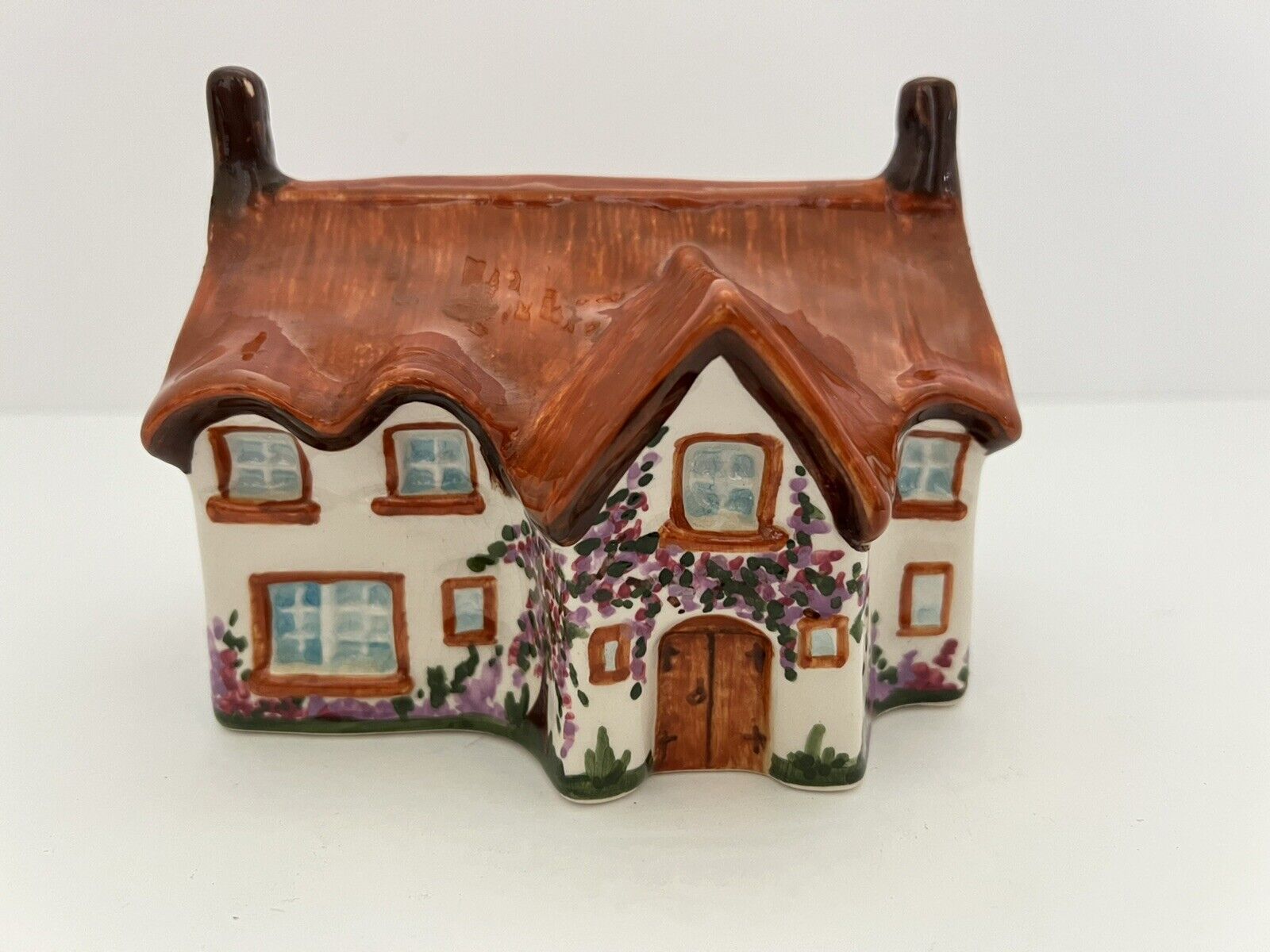 Toni Raymond Cottage Coin Bank Made In England Hand Painted Vintage