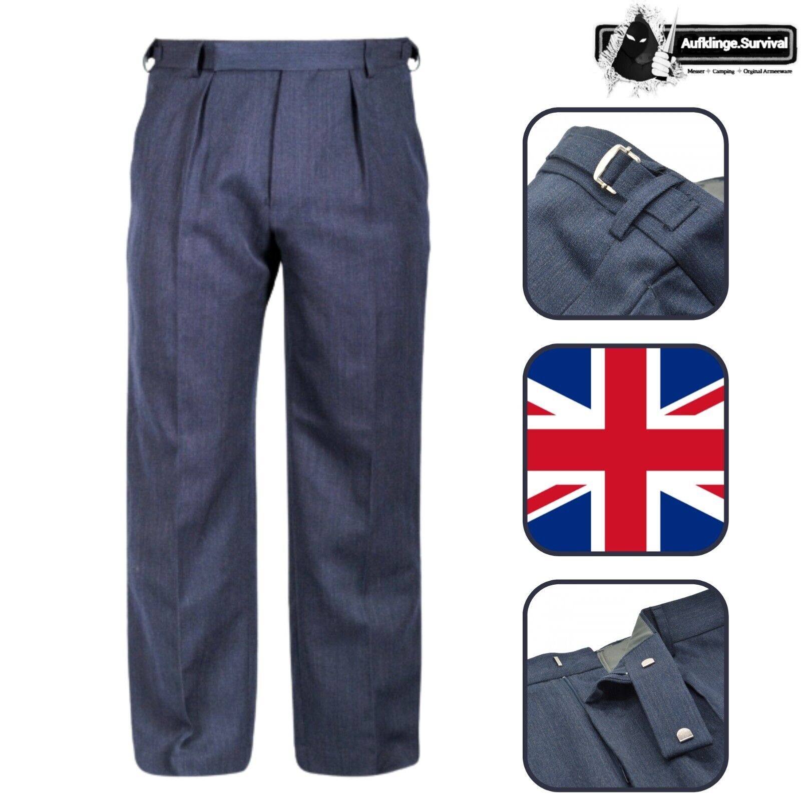 Mens Pants Original British Army No. 2 Dress RAF Royal Air Force Army Uniform
