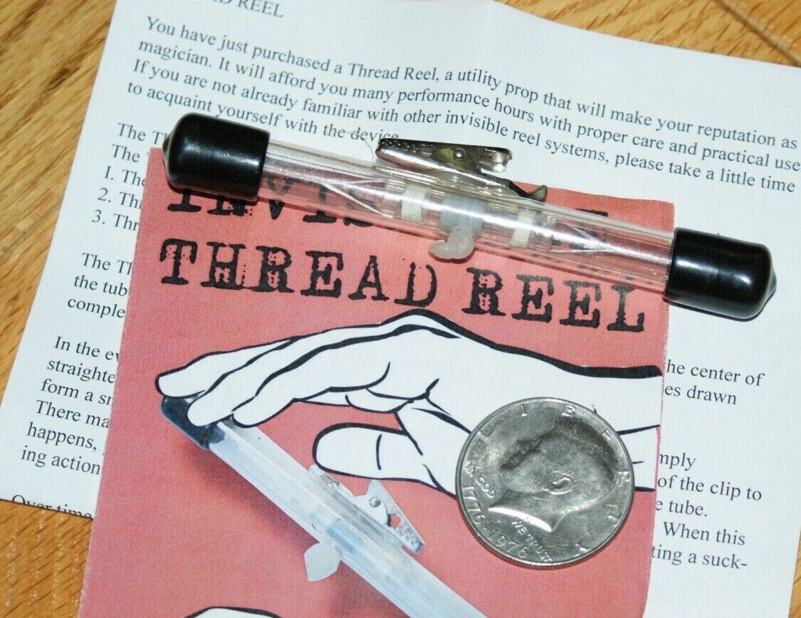 Invisible Thread reel (Reg) -- must-have close-up magic utility device      TMGS