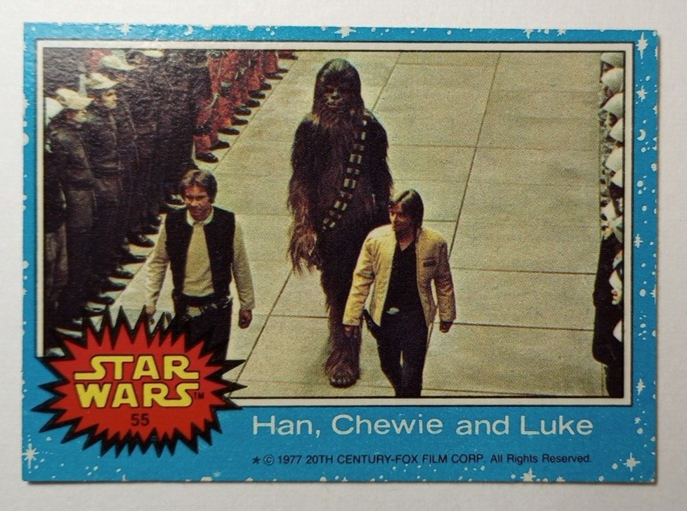 1977 Topps Star Wars #55 Han, Chewie, and Luke 