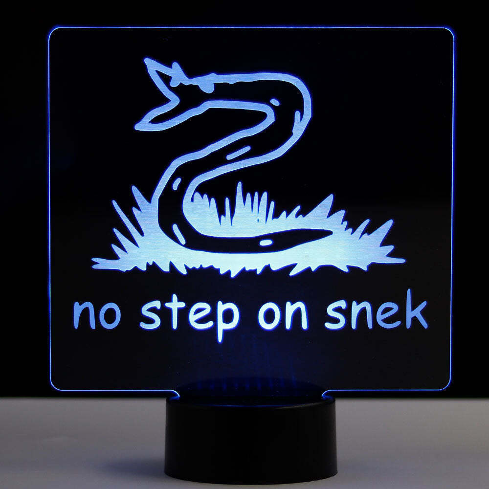 No Step on Snek - LED Illuminated Patriotic Backlit Sign