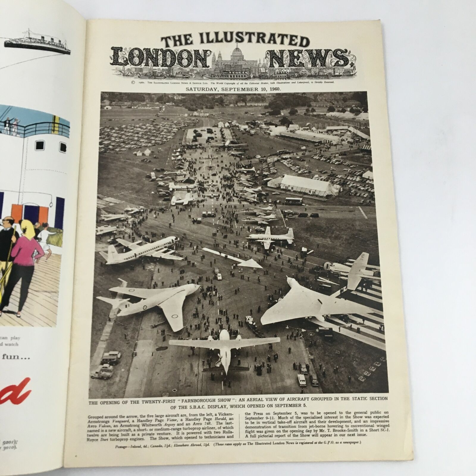 The Illustrated London News September 10 1960 The Opening of Farnborough Show