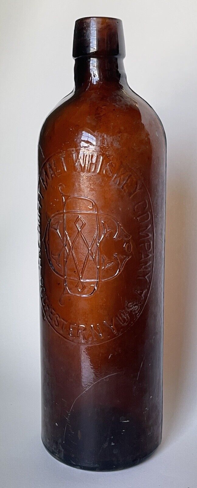 1886 Pat’d Antique Duffy\'s Malt Whiskey Bottle Rochester NY Glass Defect?