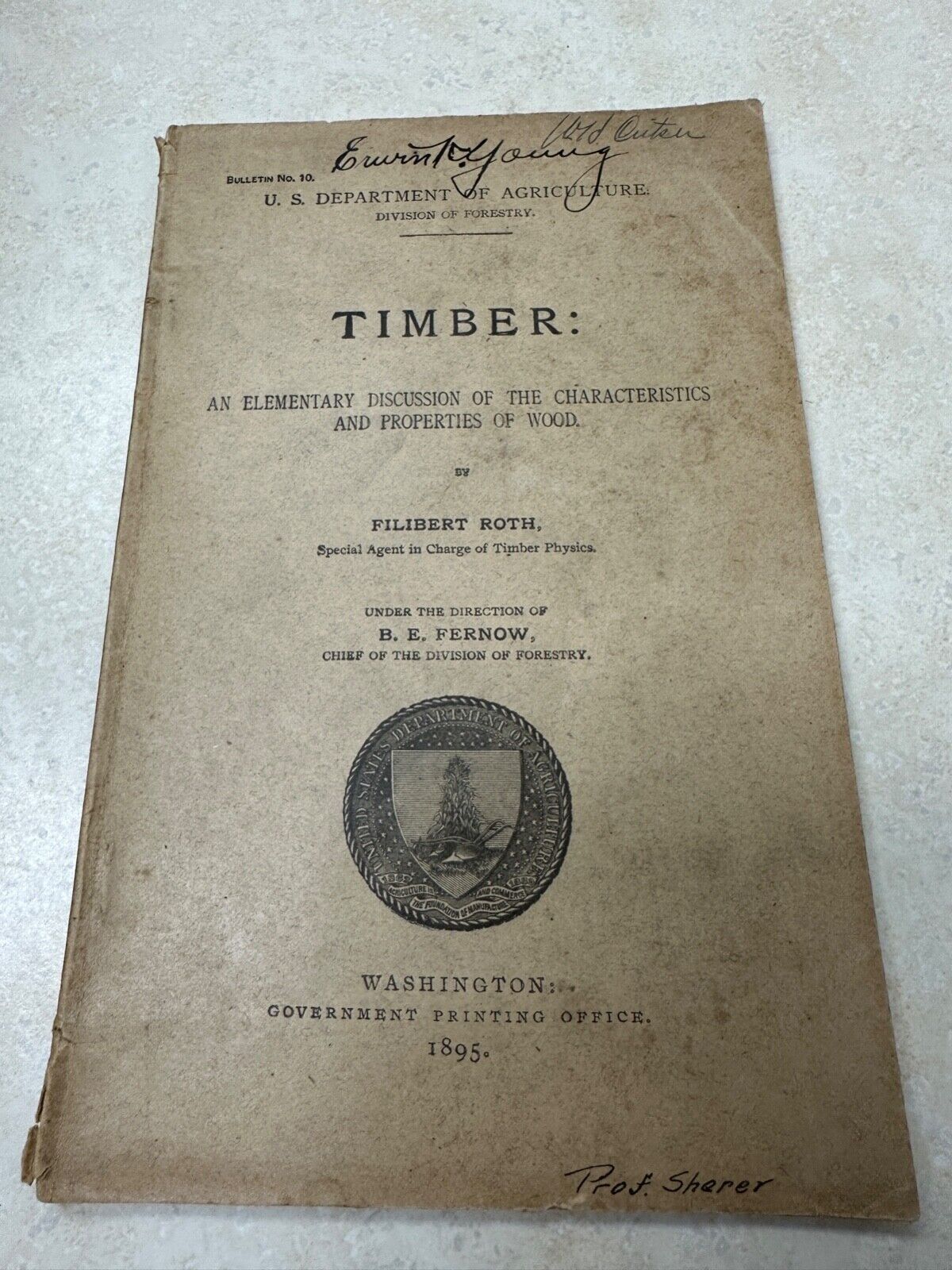 1895 US Dept of Agriculture Timber Booklet