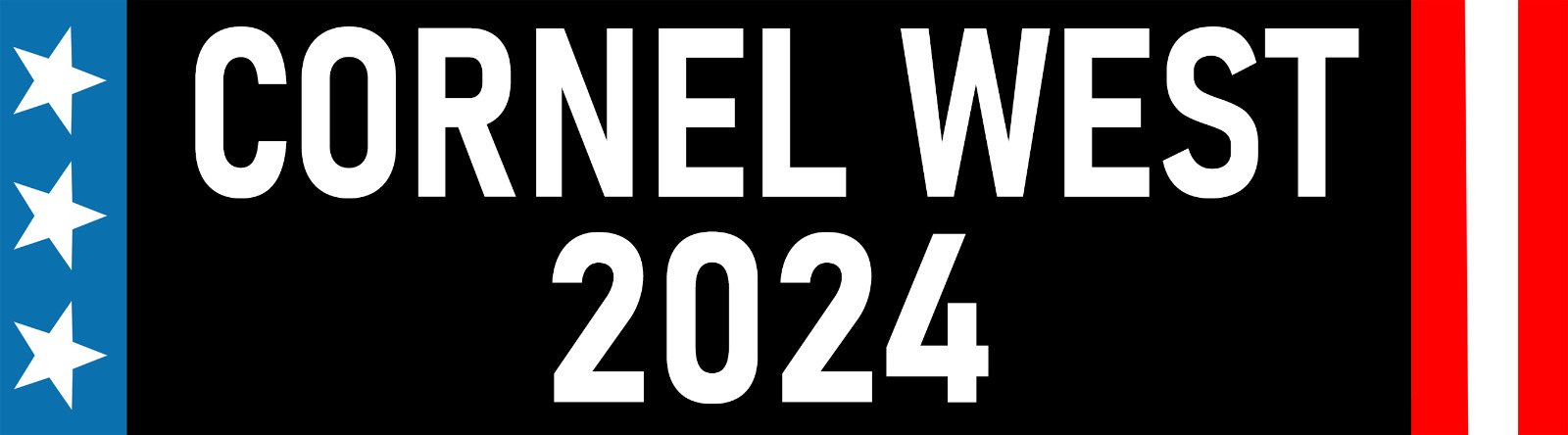 Cornel West 2024 Sticker West for President Bumper Sticker Elect Cornel West