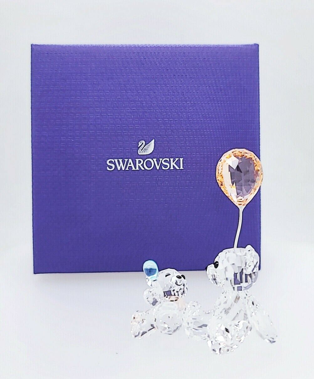 New SWAROVSKI My Little Kris Bear Mother & Baby Crystal Figurine Display 5557542