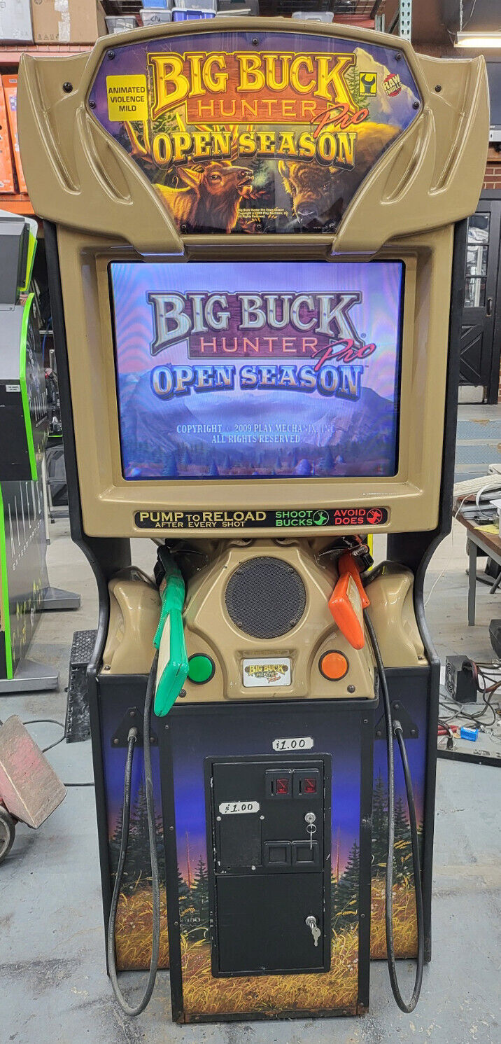 BIG BUCK HUNTER Pro OPEN SEASON Full Size Arcade Shooting Game- WORKING