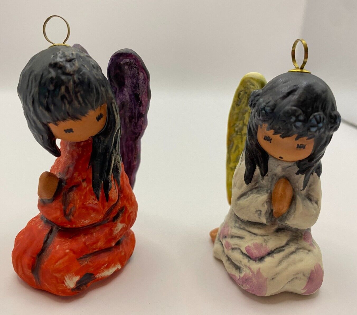 2 DeGrazia Annual Christmas Ornaments: Guardian Angel & A Christmas Prayer
