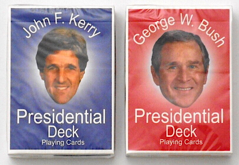 2004 John F. Kerry & George W. Bush Presidential Playing Cards NEW SEALED