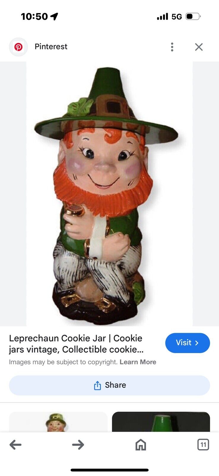 Leprechaun Cookie Jar vintage