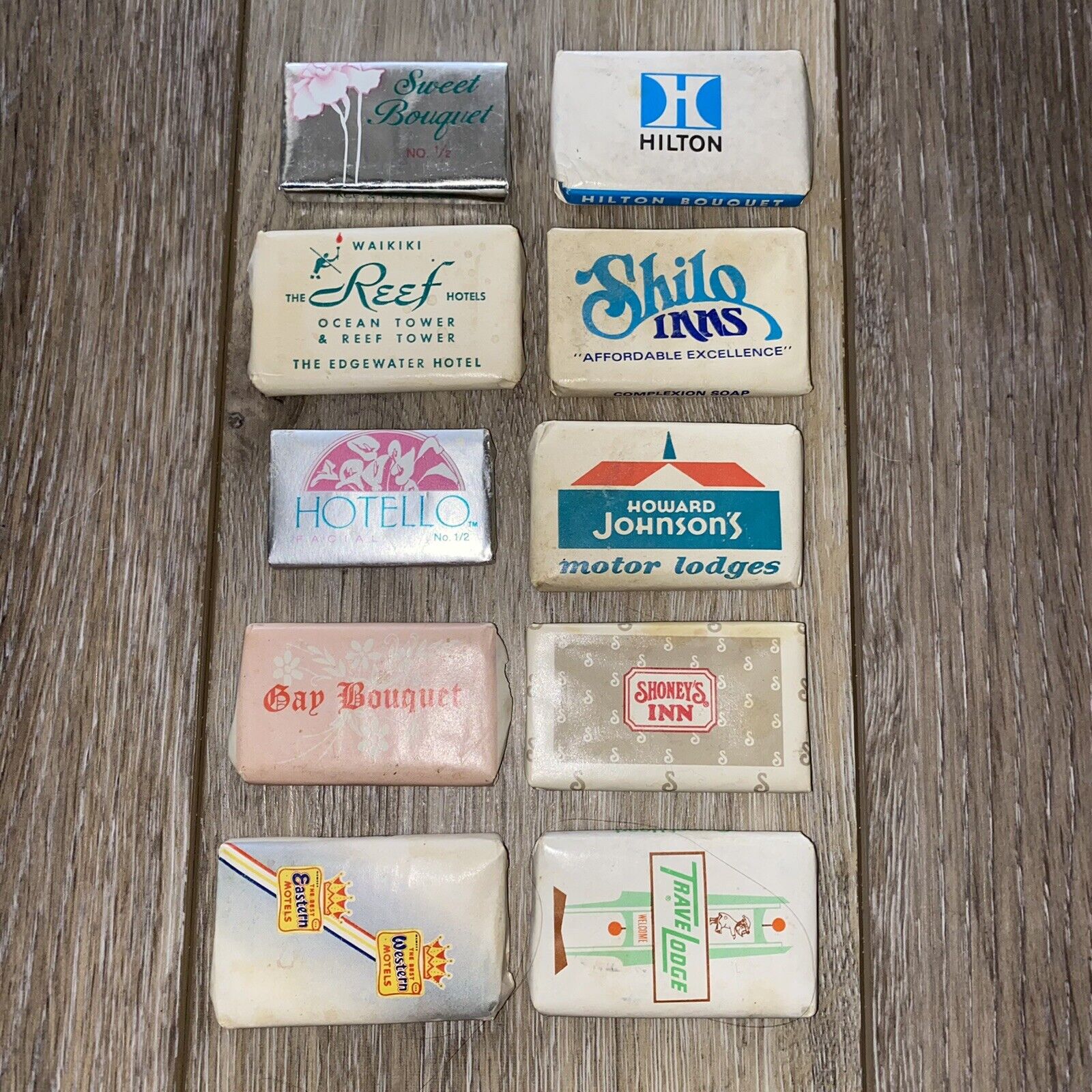 LOT OF 10 Vintage Hotel Collectors Soap Bars Vacation Souvenirs Unopened