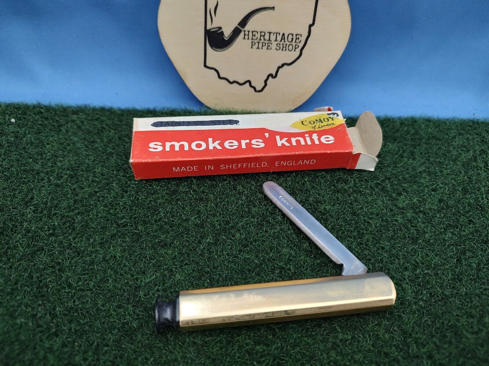 RARE BRAND NEW Vintage Comoy's England Made Smokers Knife in Original Box