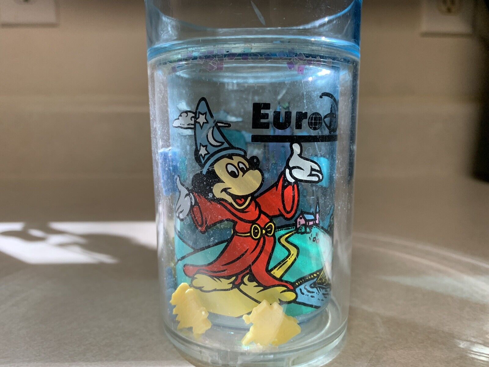 Vintage Euro Disney Plastic Kid’s Glass Magic Kingdom Mickey 1990s Cup Tumbler