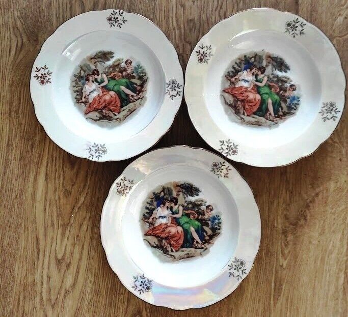 Kahla Porcelain Madonna Soup Plates 8.5\