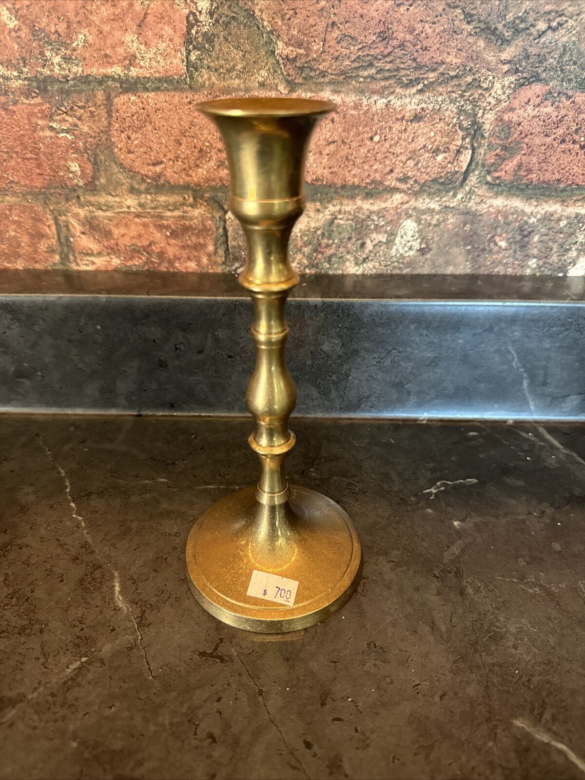 Vintage Hosley Solid Brass Candlestick Candle Holder