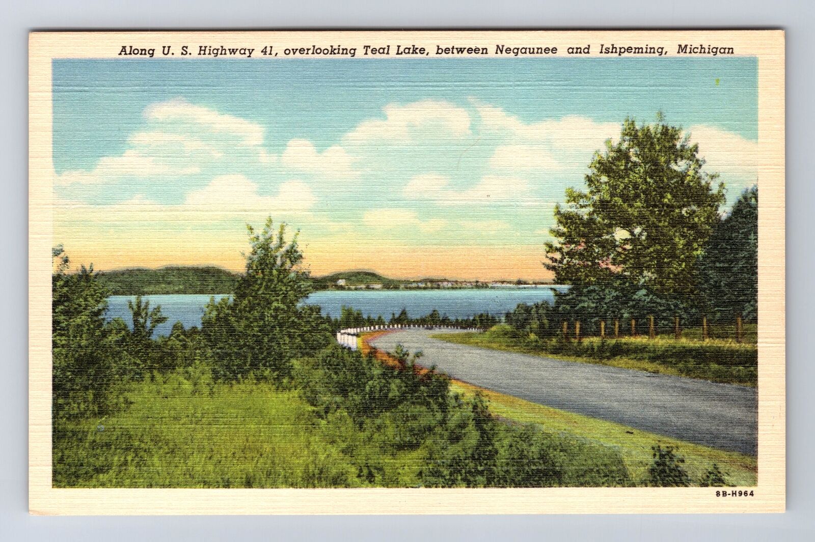 Ishpeming MI-Michigan, Along US Highway 41, Antique, Vintage Postcard