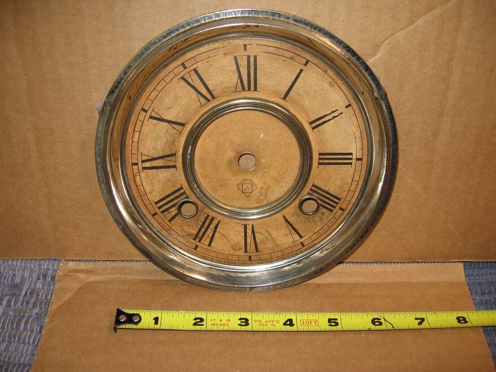 Antique Ansonia Kitchen Clock Dial Original Good Condition